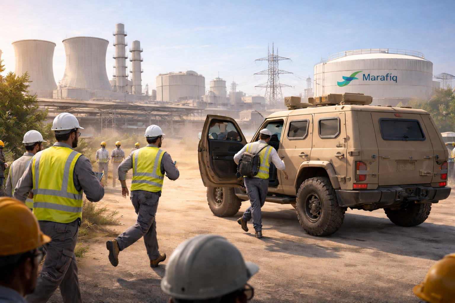 Saudi Arabia Deploys Armoured Vehicles to Reassure Western Workers in Jubail